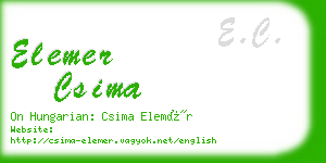 elemer csima business card